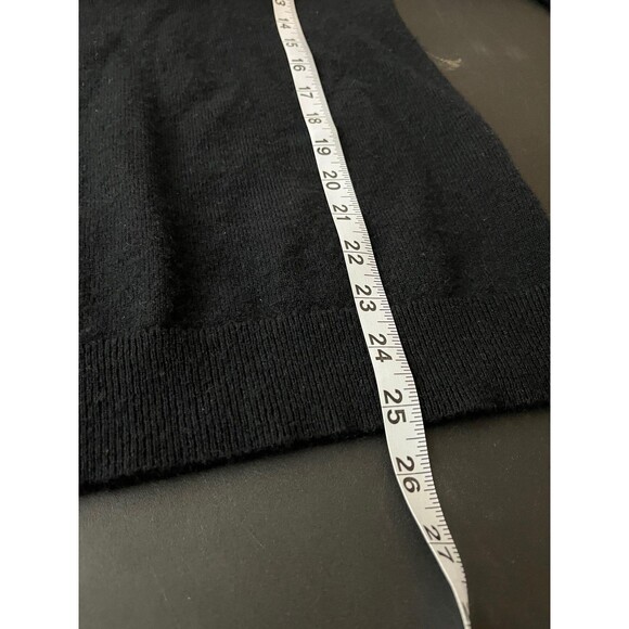 Antonio Melani Sweater Womens Medium Black 100% Cashmere Ruffle Trim Crewneck - Picture 7 of 7